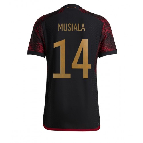 Niemcy Jamal Musiala #14 Koszulka Wyjazdowych MŚ 2022 Krótki Rękaw